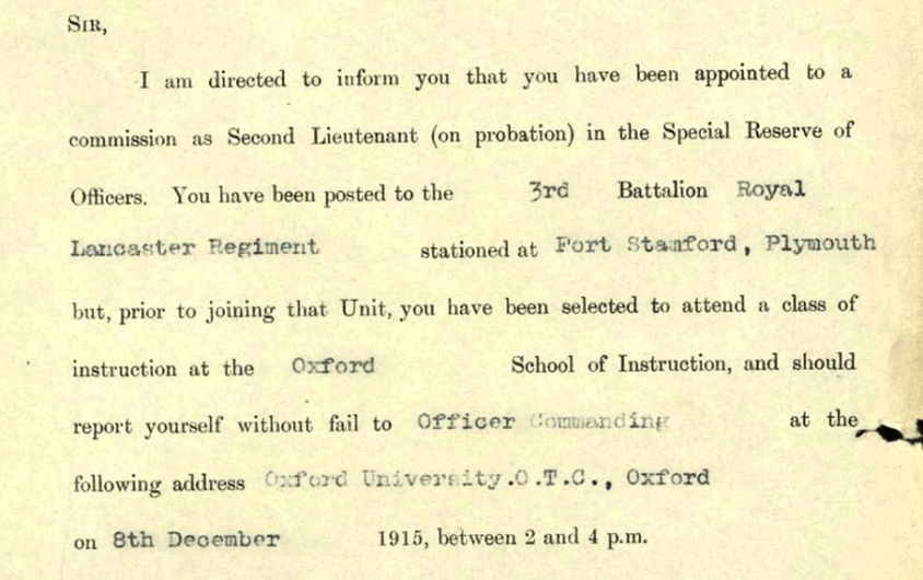 Oxford O.T.C. Course